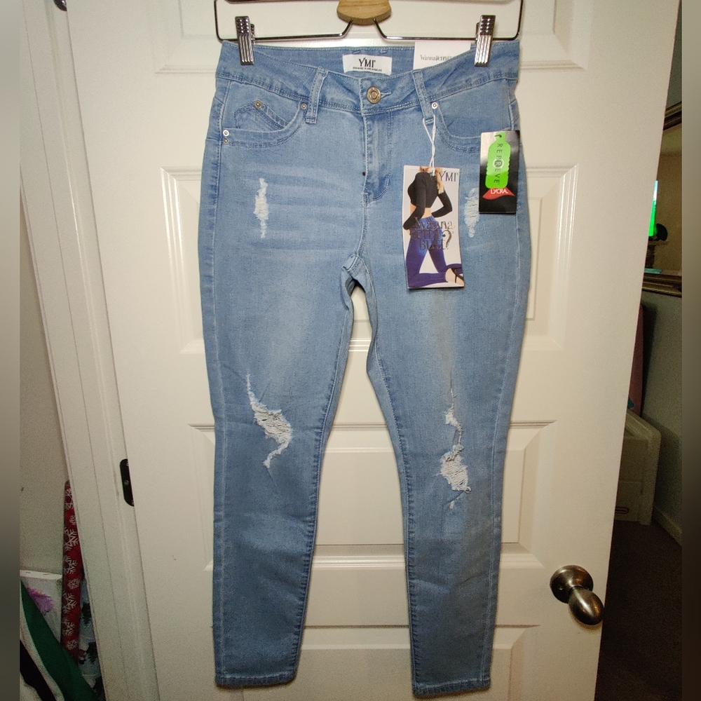 YMI Blue Skinny Jeans with Booty Lifting Fit